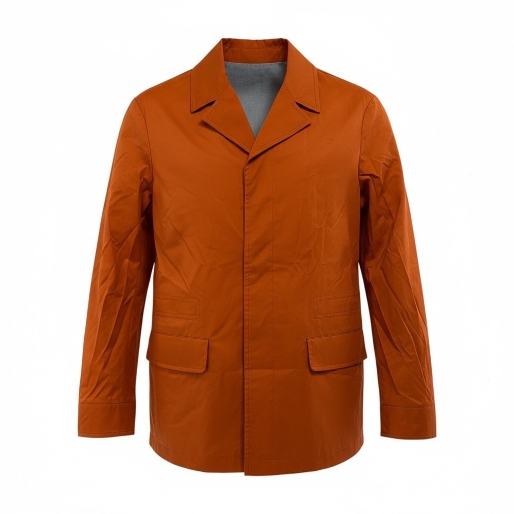 Saks Fifth Avenue Orange Rain Jacket Sz Large (i1) NWTs MSRP $359
